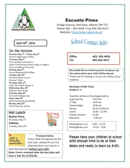 May 2016 - Escuela Pines School