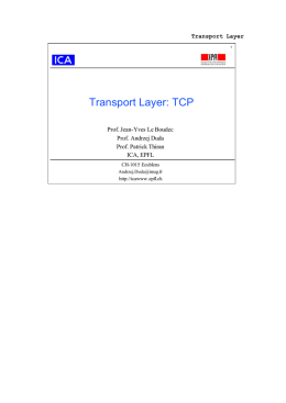 Transport Layer: TCP - LRC has moved