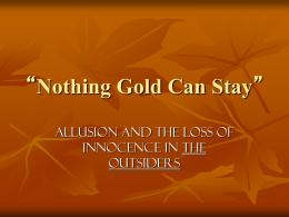 Nothing Gold Can Stay - The Syracuse City School District
