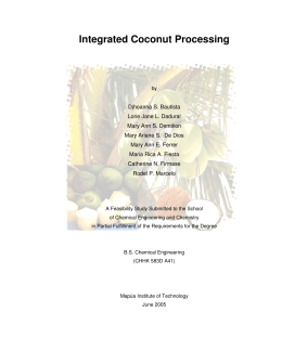 Integrated Coconut Processing - Mapúa Institute of Technology