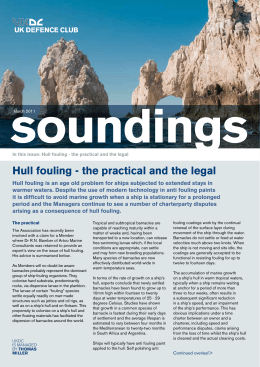 Hull fouling - the practical and the legal
