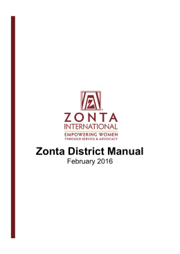 District Manual - Zonta District 11