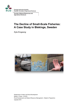 The Decline of Small-Scale Fisheries: A Case Study in Blekinge
