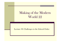 Powerpoint - Lecture 8 - Challenges to the