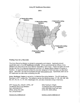 Army SP Healthcare Recruiters ` 2"" Medical Recruiting