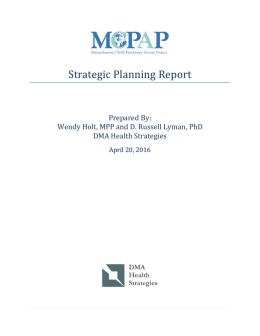 MCPAP Strategic Planning Report