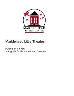 The Director - Marblehead Little Theatre