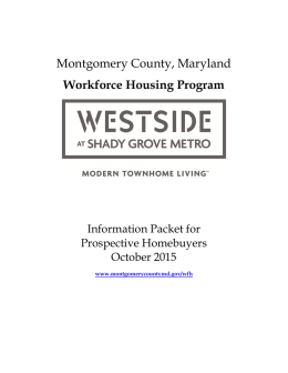 Montgomery County, Maryland Workforce Housing Program
