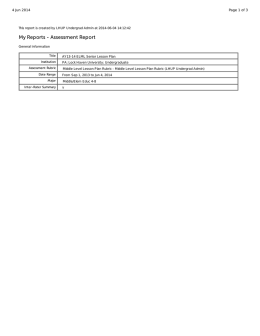 Assessment Report - Lock Haven University