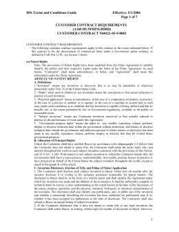 IDS Terms and Conditions Guide Effective: 5/1/2006 Page 1 of 7
