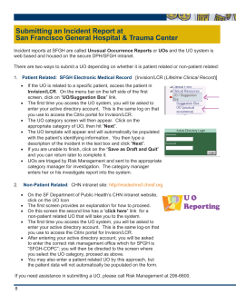 Submitting an Incident Report at San Francisco General Hospital