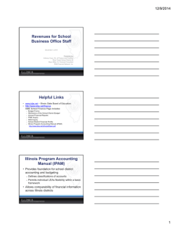 Revenues for School Business Office Staff Helpful Links Illinois