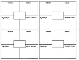 Synonym Synonym Synonym Synonym Write 5 times Write 5 times