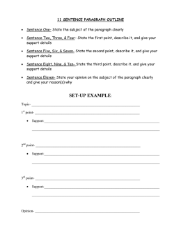 11 sentence paragraph outline