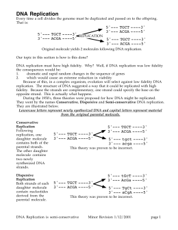 How was DNA replication shown to be semiconservative.