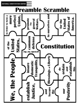 Preamble Scramble  - National Constitution Center
