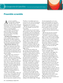 Preamble scramble - American Counseling Association
