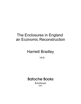 The Enclosures in England: An Economic