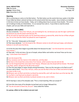 Opening Scripture: John 6 (NIV)