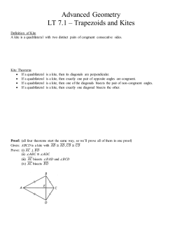 Advanced Geometry LT 7.1 – Trapezoids and Kites