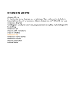 Metaxalone Webmd - Skelaxin Erowid