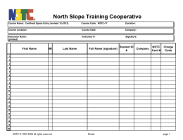 North Slope Training Cooperative