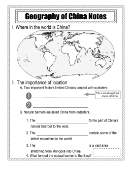 Geography of China Notes