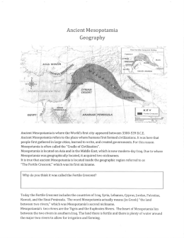 Ancient Mesopotamia Geography
