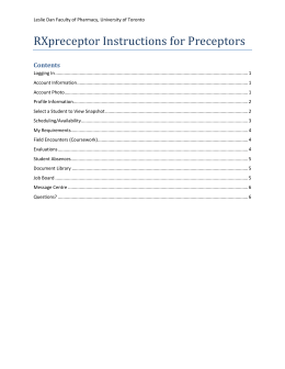 CORE ELMS (RXpreceptor) Instructions for Preceptors