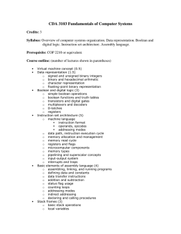 topics from CDA3103