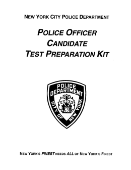 NYPD - TEST PREPARATION KIT