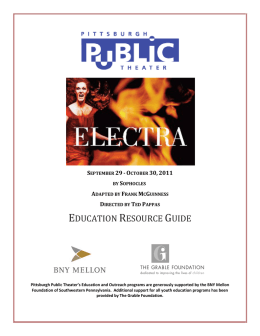 Electra by Sophocles - Pittsburgh Public Theater