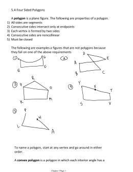 A polygon is a plane figure. The following are properties of a