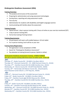 Kindergarten Readiness Assessment (KRA)
