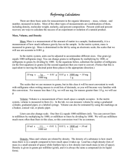 Organic Chemistry Calculations