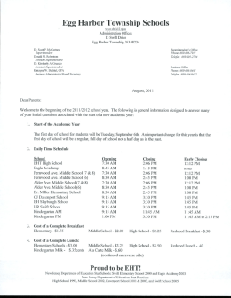 Egg Harbor Township Schools - the Egg Harbor Township School