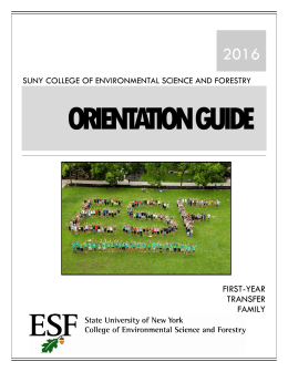 Orientation Guidebook - SUNY-ESF
