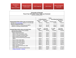 Fall 2015 and Spring 2016 Tuition and Fee information