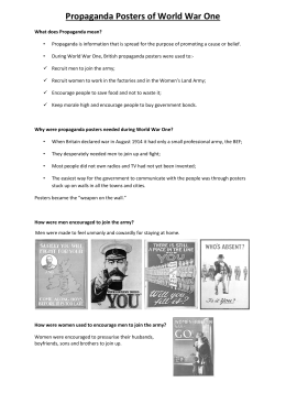 Propaganda Posters of World War One