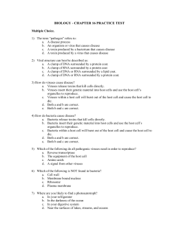 BIOLOGY - CHAPTER 16 PRACTICE TEST