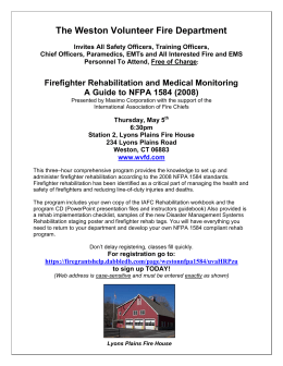 Weston NFPA 1584 invite - Weston Volunteer Fire Department