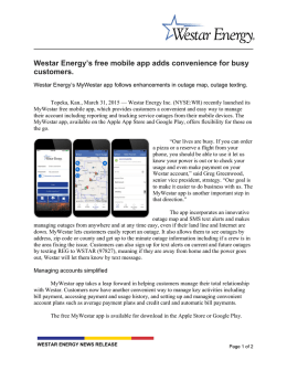 Westar Energy`s free mobile app adds convenience for busy