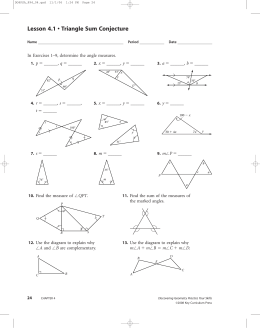 Lesson 4.1 • Triangle Sum Conjecture