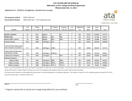 ATA TUITION AND FEE SCHEDULE Addendum to ATA College