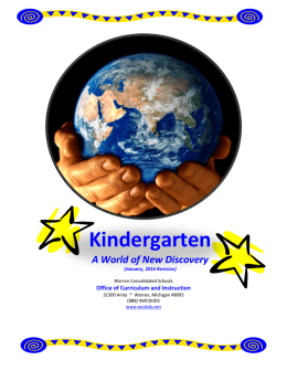 Kindergarten - Warren Consolidated Schools