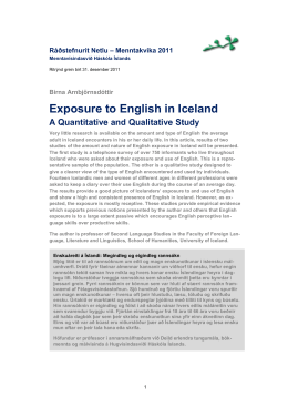 Exposure to English in Iceland