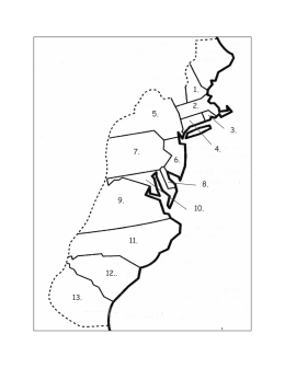 13 Colonies Map (Numbered)