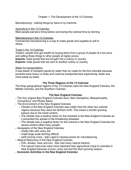13 colonies info