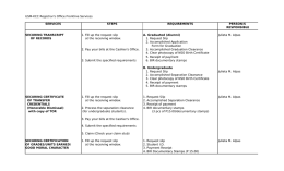 USM-KCC Registrar`s Office Frontline Services SERVICES STEPS