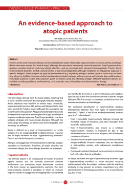 An evidence-based approach to atopic patients